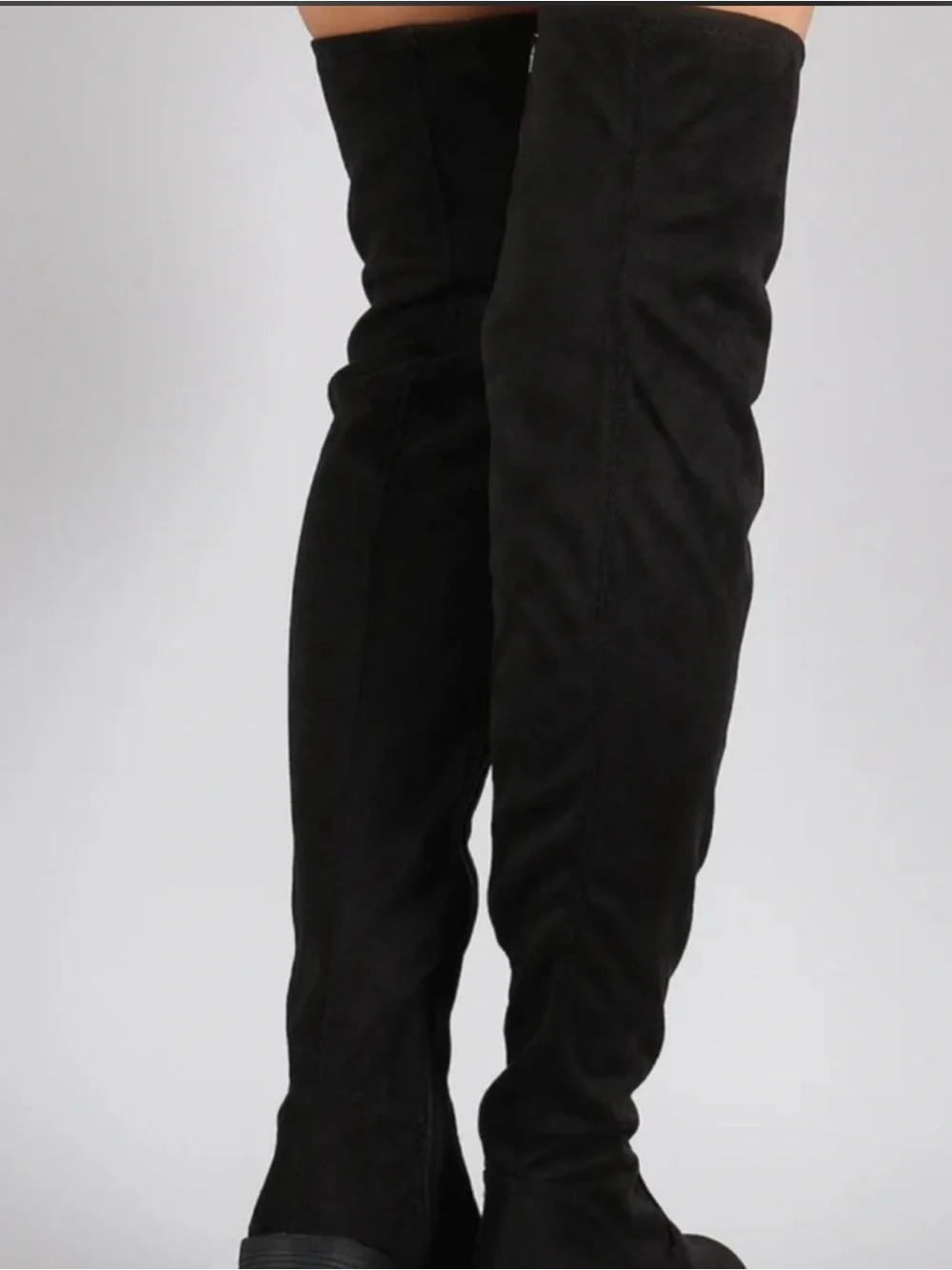 Women's Black Over-The-Knee Boots - Classic Tall Riding Style